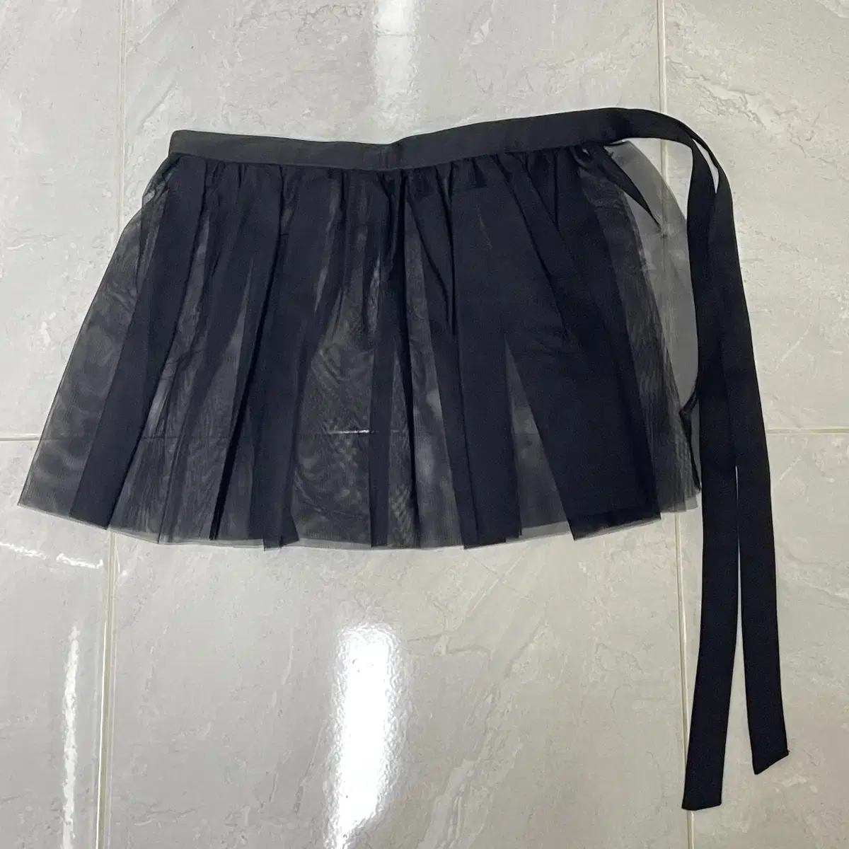 달링유어배드 MESH WRAP SKIRT- SATIN SHORTS SET