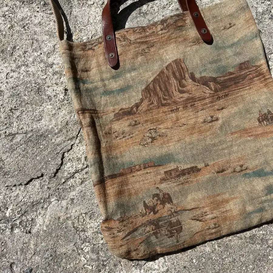 RRL PRINT CANVAS TOTE CROSS BAG 더블알엘토트백