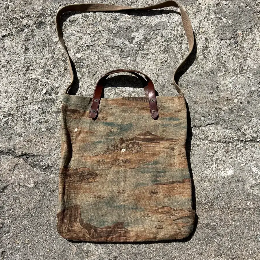 RRL PRINT CANVAS TOTE CROSS BAG 더블알엘토트백