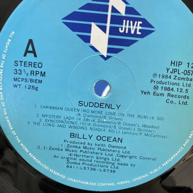 BILLY OCEAN LP / AA5471