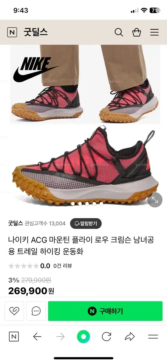 나이키 acg 마운틴 플라이 로우