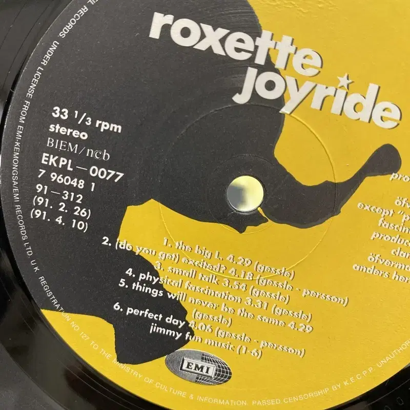 ROXETTE JOYRIDE LP / AA5481