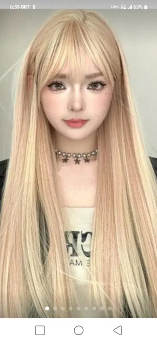 Hi-Unique Gold Blonde Straight Firm Long Hair Tongue Wig 60cm