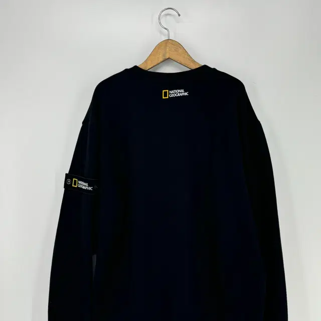 네셔널지오그래픽 맨투맨 티셔츠 (2XL size / BLACK)