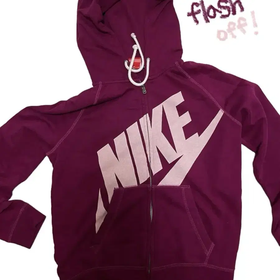 Nike raspberry hooded zip-up