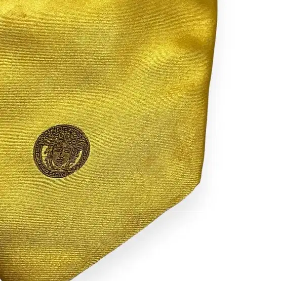 Versace gold silk tie