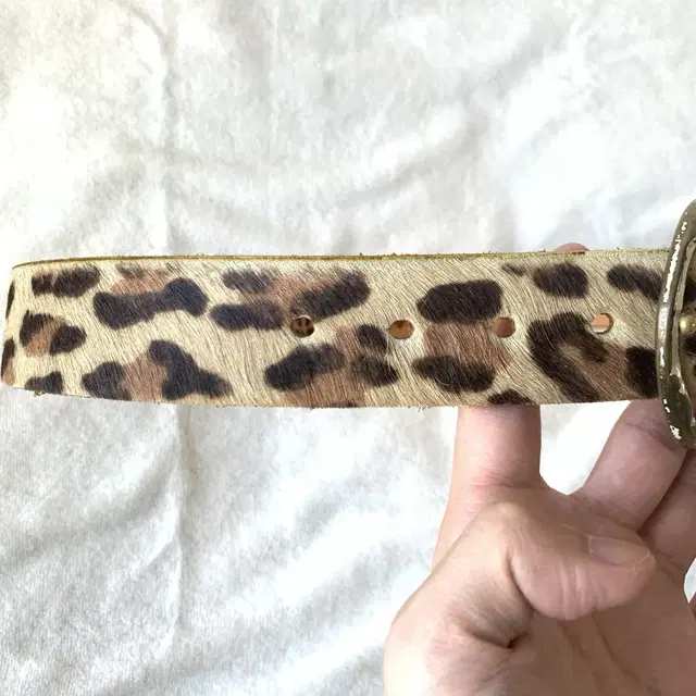 kapital 캐피탈 cowhide leopard 가죽벨트