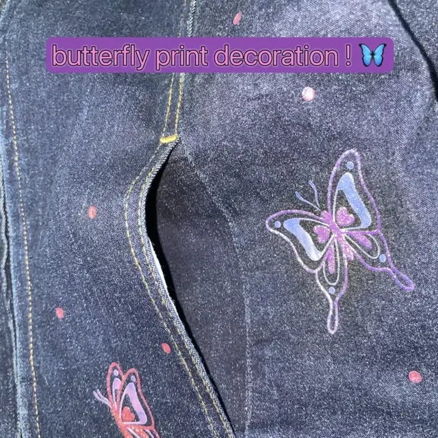 Jpn vintage butterfly denim jacket