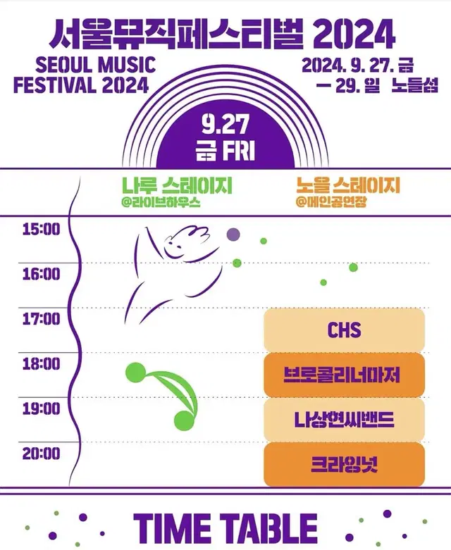 서울 뮤직 페스티벌 9/27 티켓 2매 양도