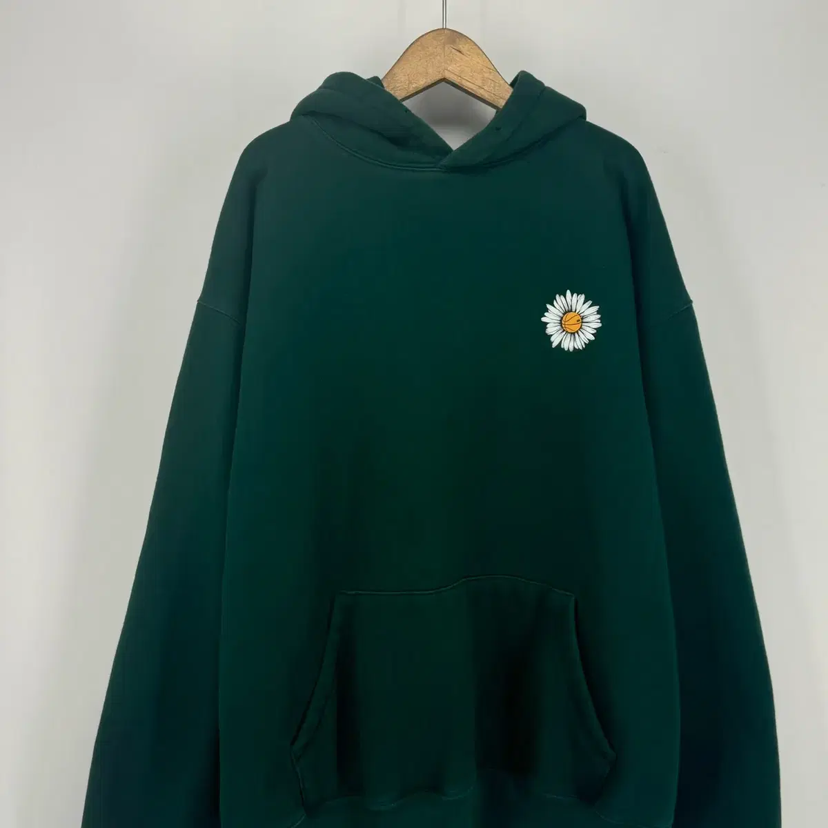 트립션 프린팅 후드 티셔츠 (XL size / GREEN)