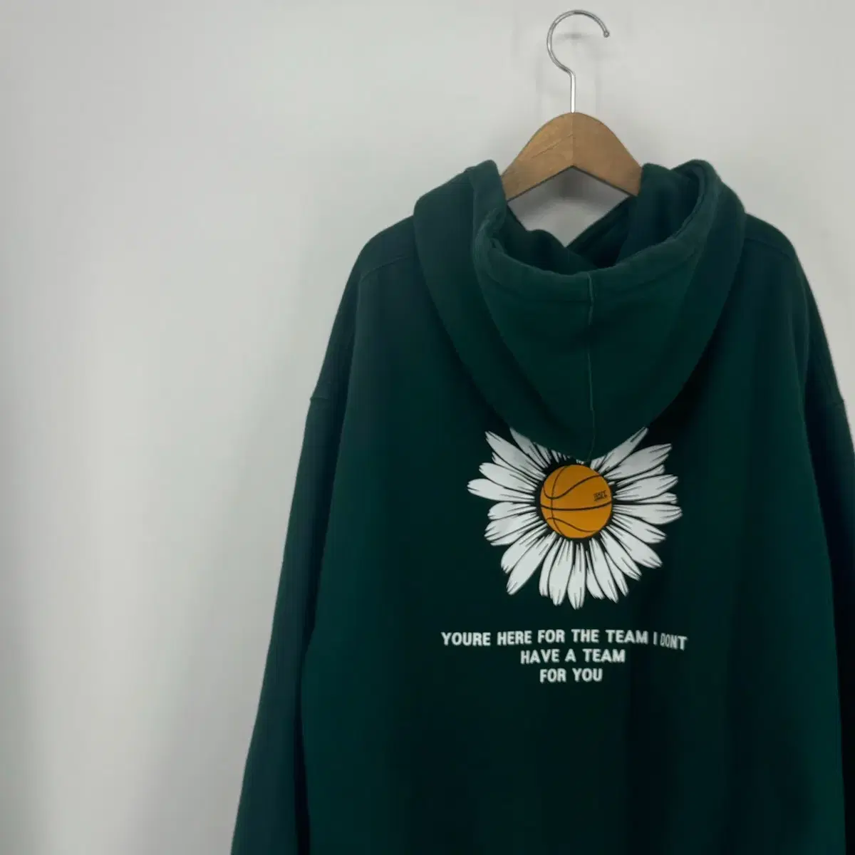 트립션 프린팅 후드 티셔츠 (XL size / GREEN)