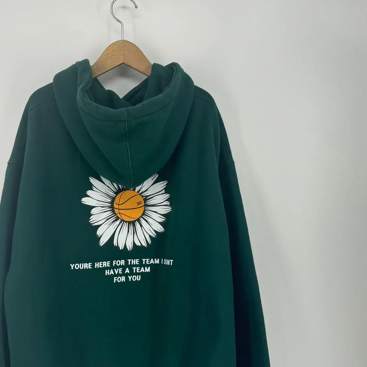 트립션 프린팅 후드 티셔츠 (XL size / GREEN)