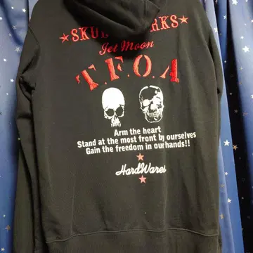 레어 스컬 웍스 지퍼 후드 무장한 전선 TFOA L사이즈