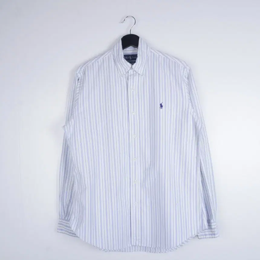 Polo White Basic Logo Striped Overshirt VIA3198