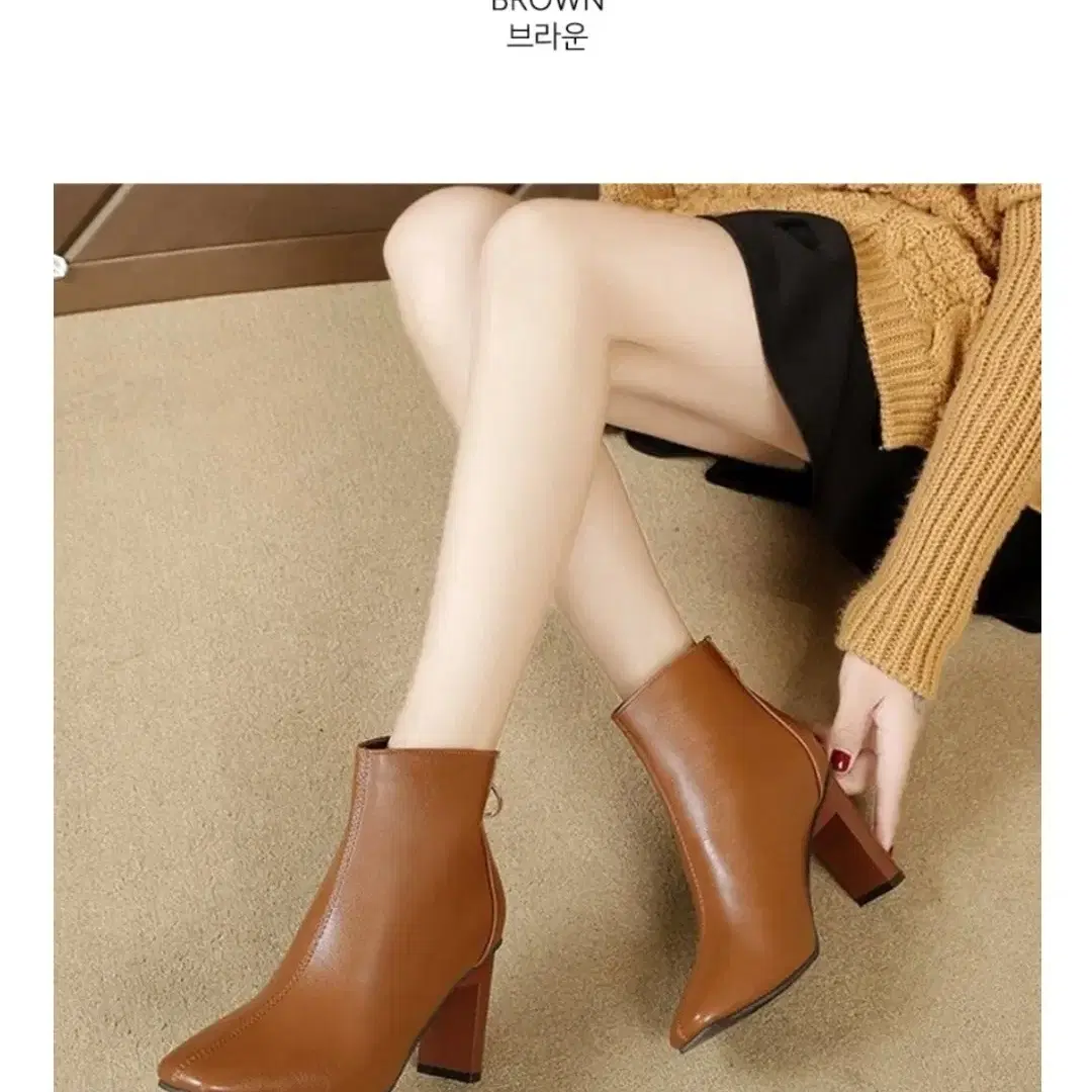 지옥에서온판사 2회 박신혜 강빛나 부츠 스퀘어 미들 앵클 부츠 8cm