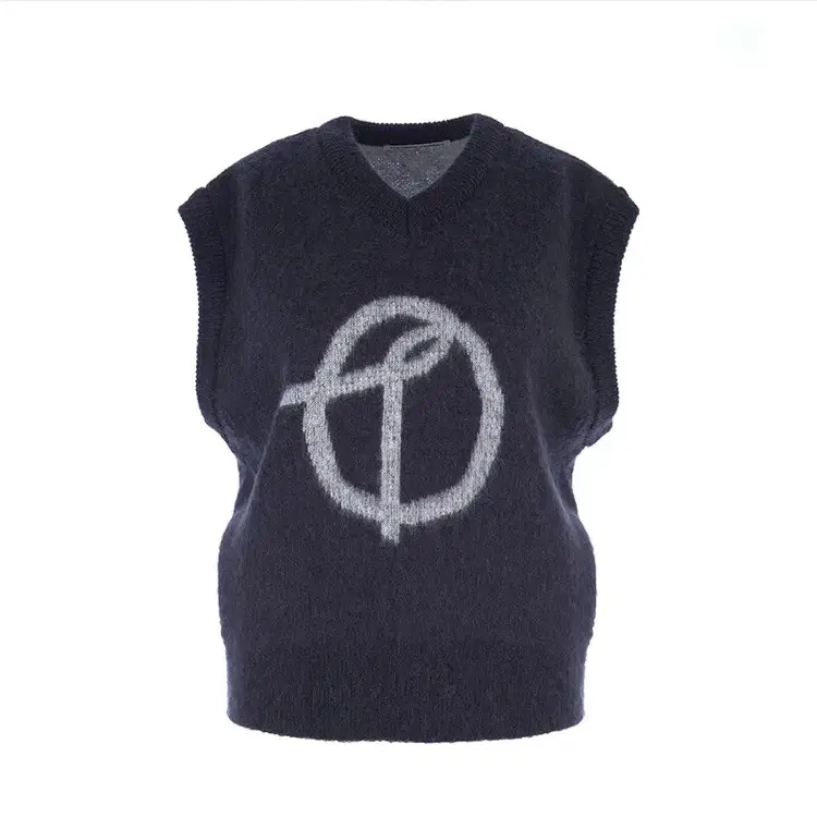 OPEN YY SYMBOL KID MOHAIR VEST, CHARCOAL