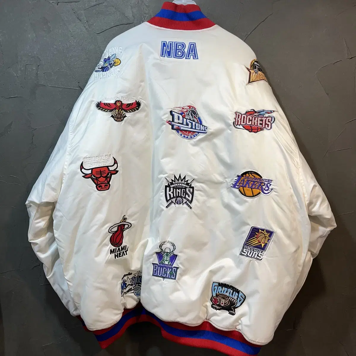 [3XL] NBA 유니크 올드스쿨 패치 점퍼