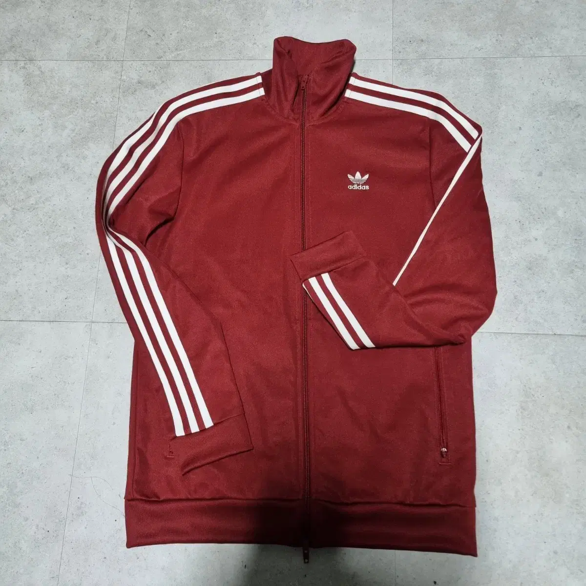 Adidas Firebird Beckenbauer Jersey Burgundy Two-Way Zip