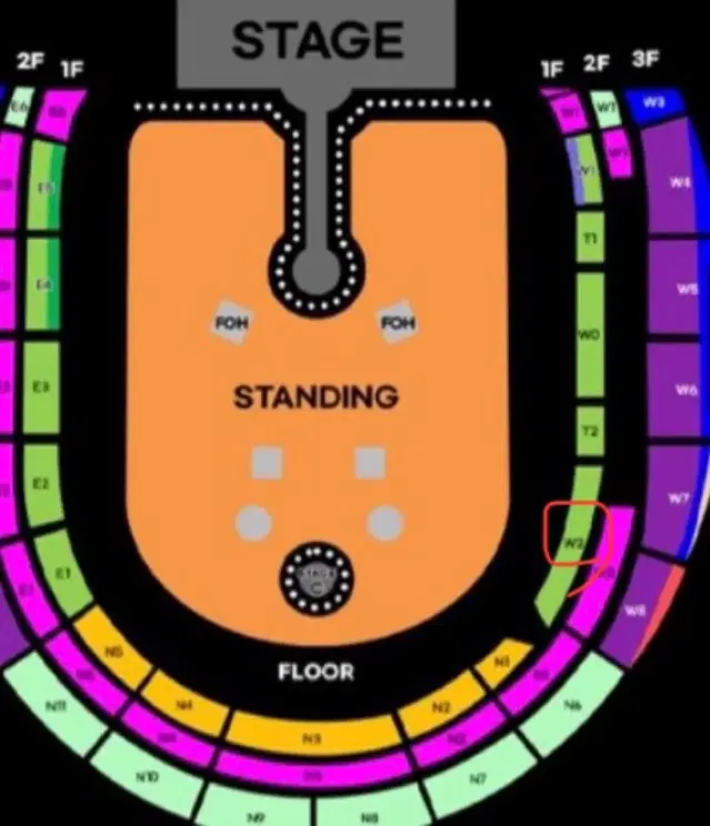 [3매] 콜드플레이 내한 공연 w2 구역
