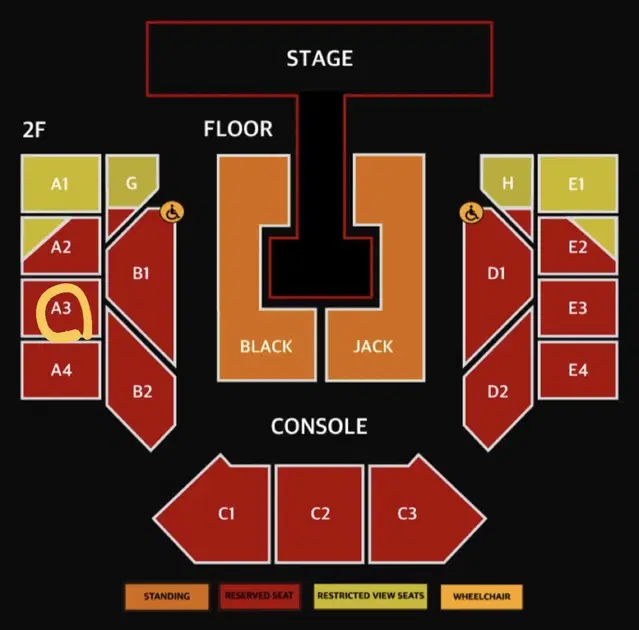 2ne1 투애니원 콘서트 10월 6일(일) 막콘 지정석 a3 양도