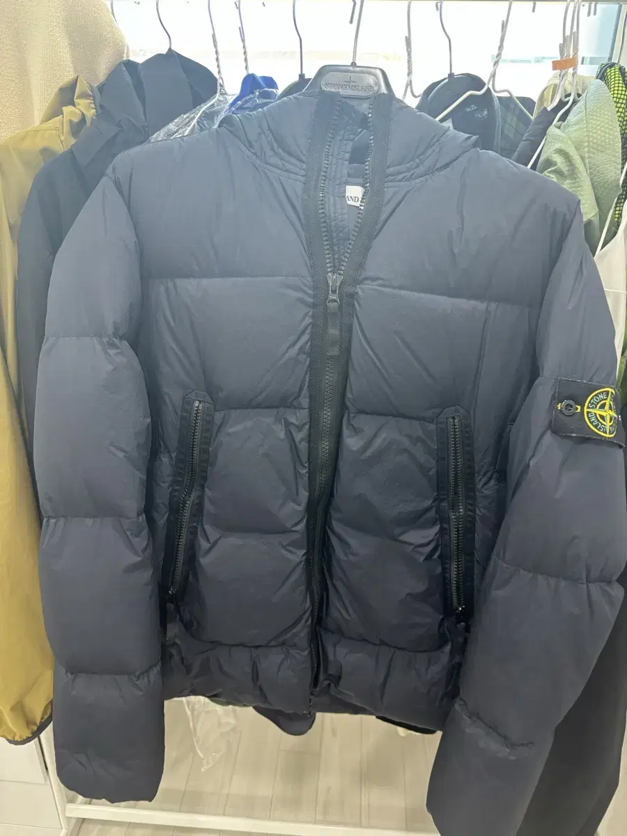 Stone Island Crinklaps Padded Navy S