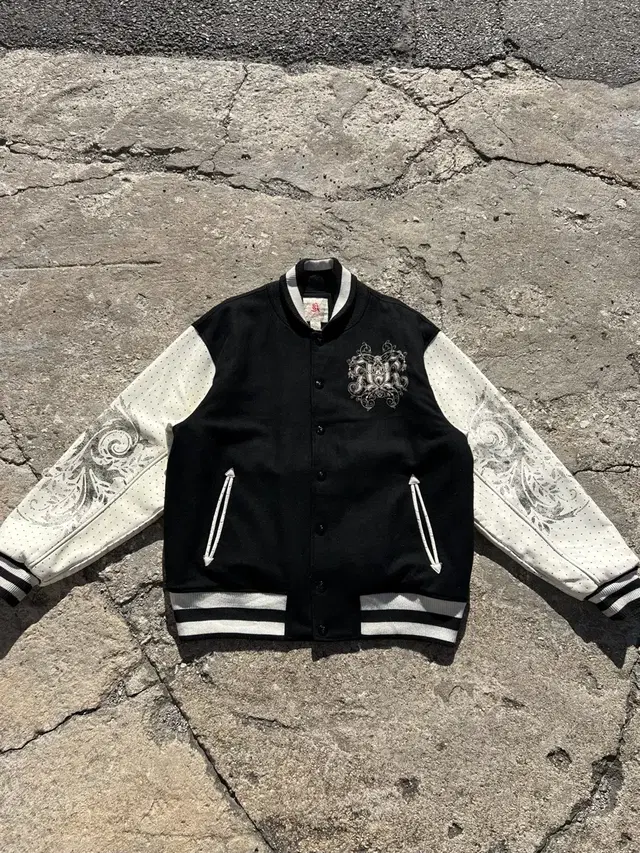 KANJI WOOL LEATHER VARSITY 빅사이즈 바시티자켓