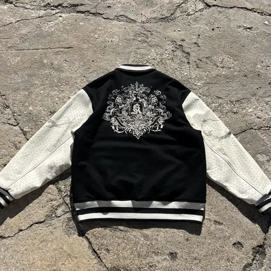 KANJI WOOL LEATHER VARSITY 빅사이즈 바시티자켓