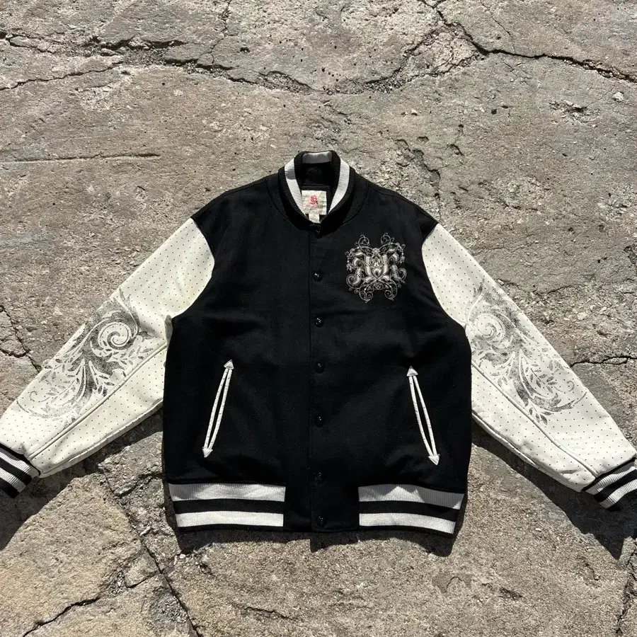 KANJI WOOL LEATHER VARSITY 빅사이즈 바시티자켓