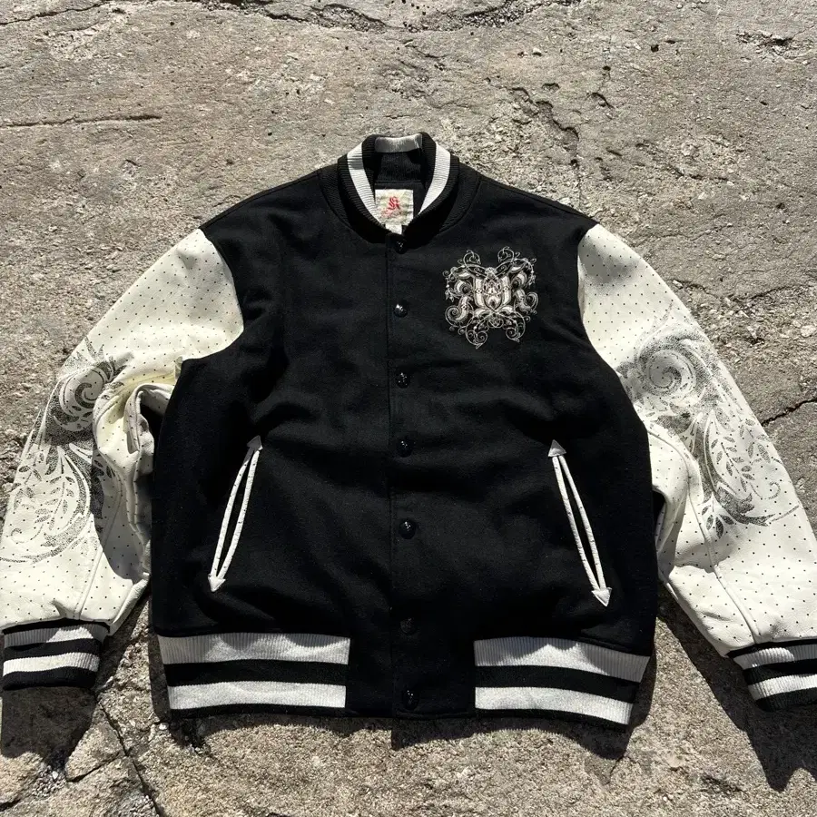 KANJI WOOL LEATHER VARSITY 빅사이즈 바시티자켓