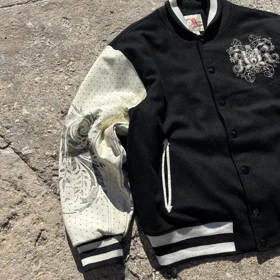 KANJI WOOL LEATHER VARSITY 빅사이즈 바시티자켓