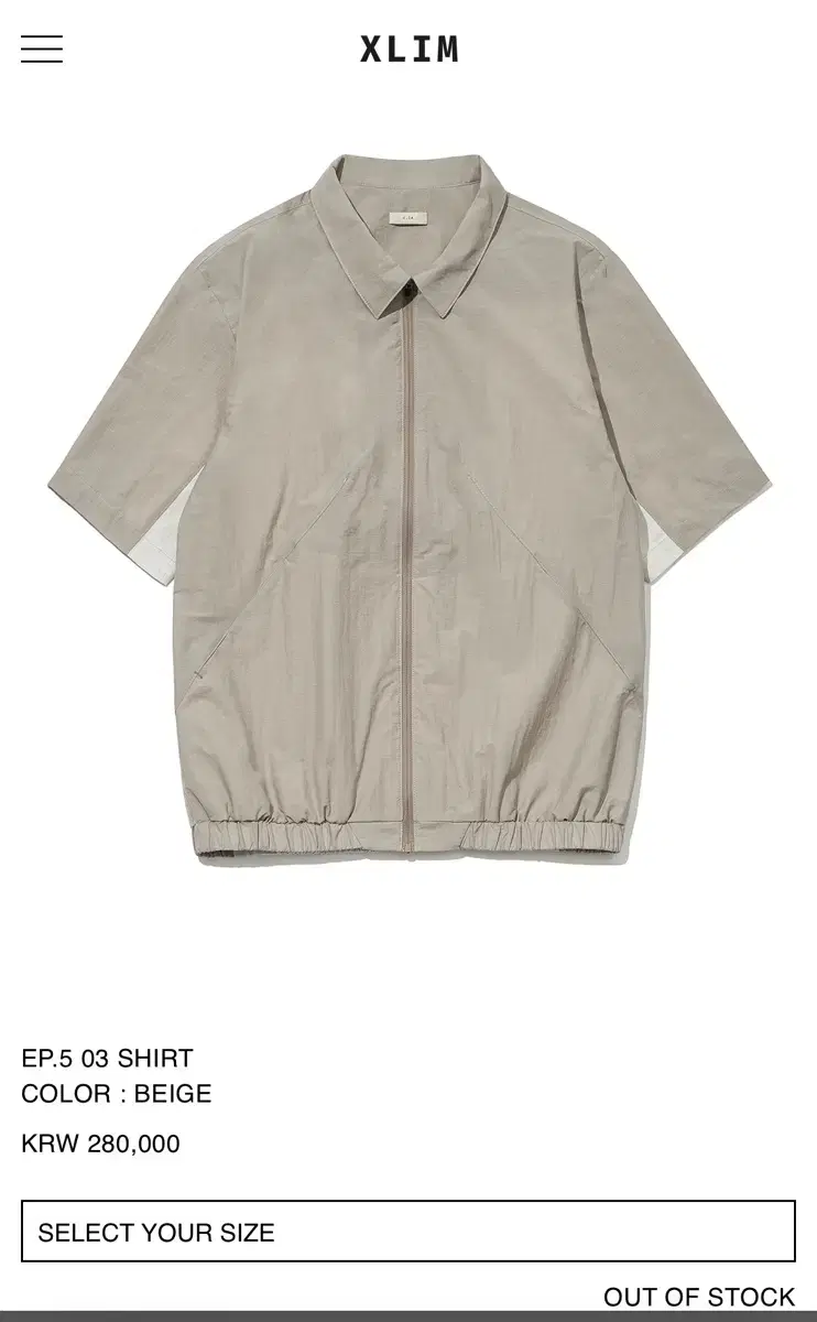 XLIM EP.5 03 SHIRT COLOR : BEIGE