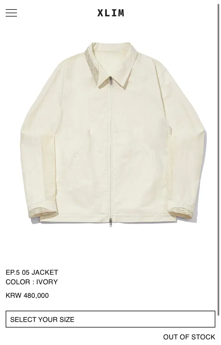 EP.5 05 JACKET COLOR : IVORY 3사이즈 팝니다