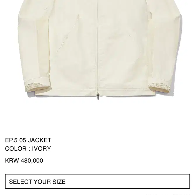 EP.5 05 JACKET COLOR : IVORY 3사이즈 팝니다