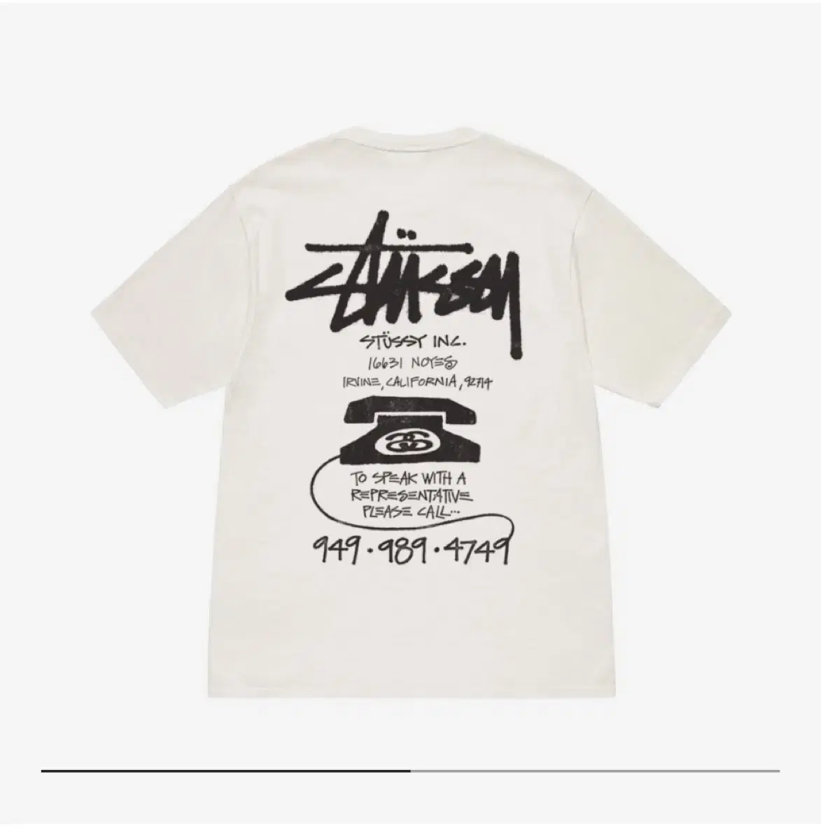 stussy old phone pigment dyed T-shirt