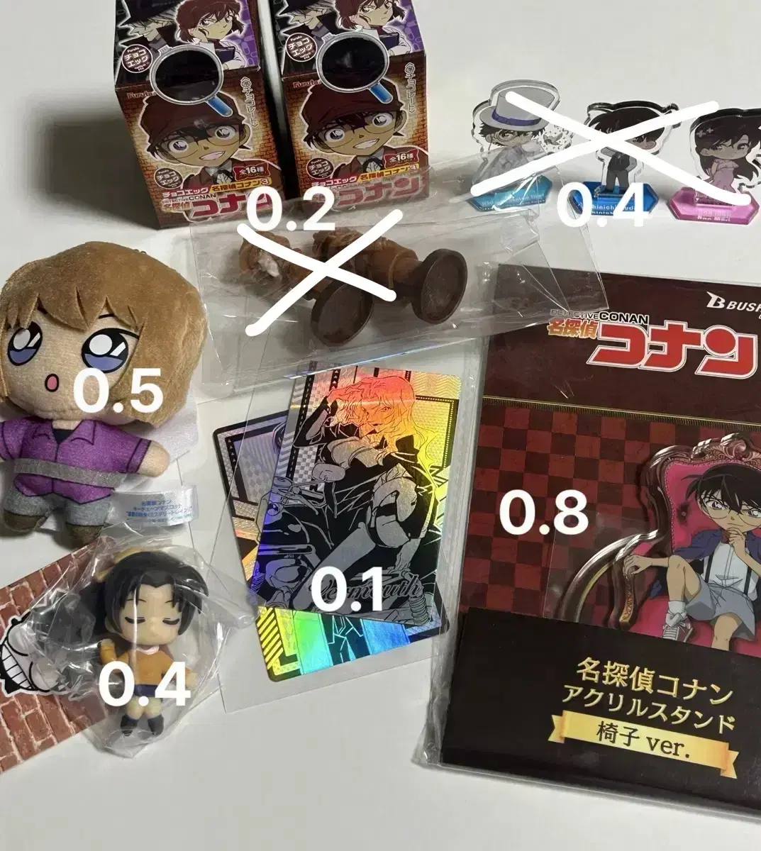 Detective Conan Goods (Nemura Setai, Chocolate Egg, Acrylic, Paper Frame, Nui)