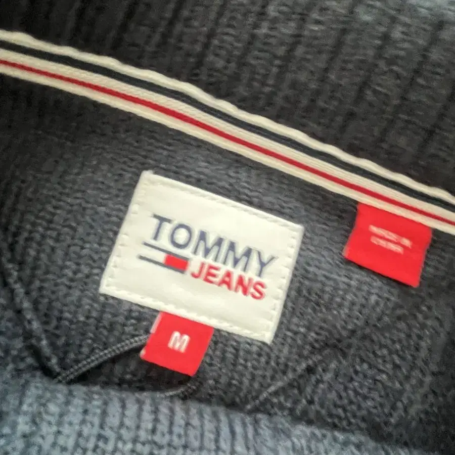 TOMMY JEANS 오버핏 니트 케이블 가디건