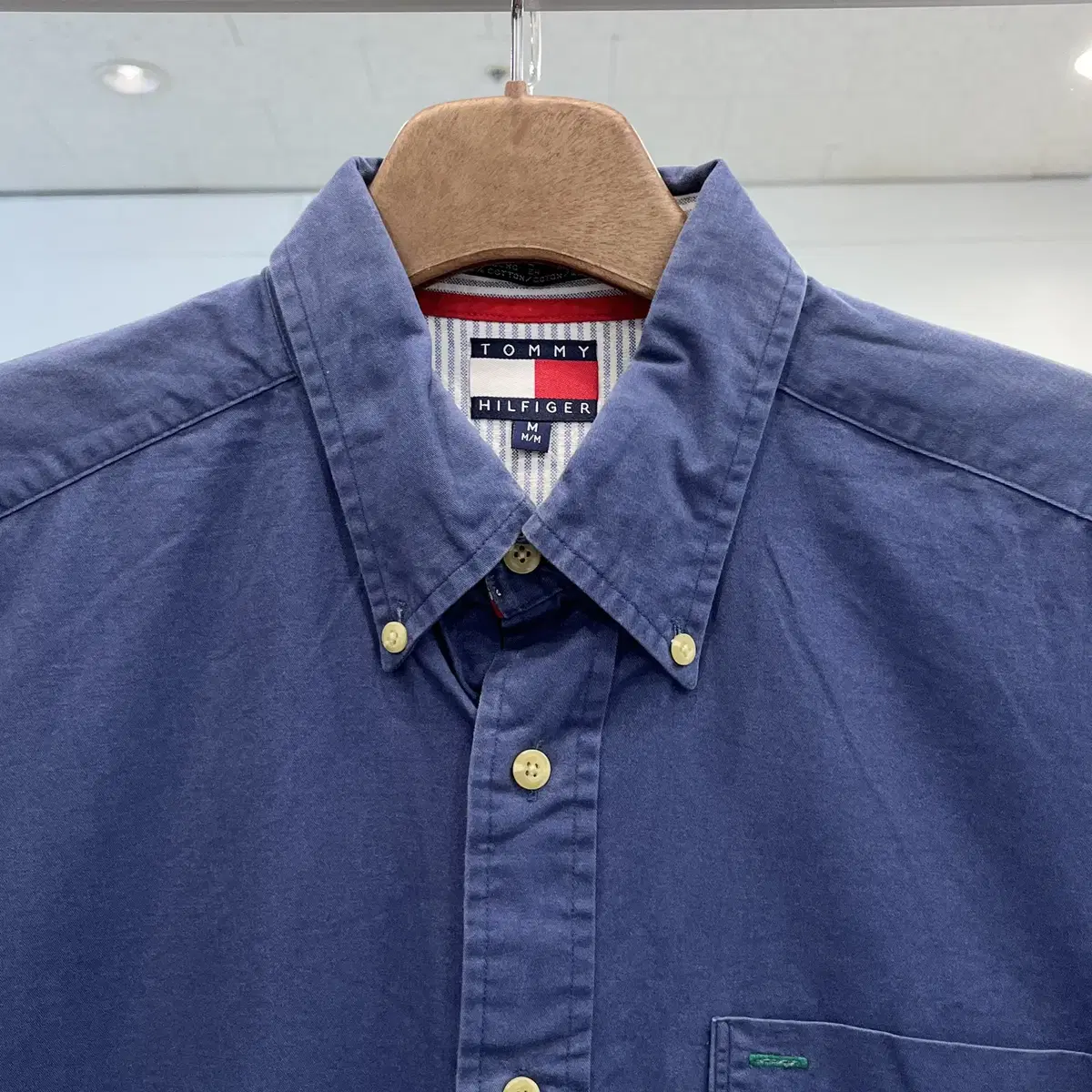 90s Tommy Hilfiger 타미힐피거 월계수 자수 로고 셔츠