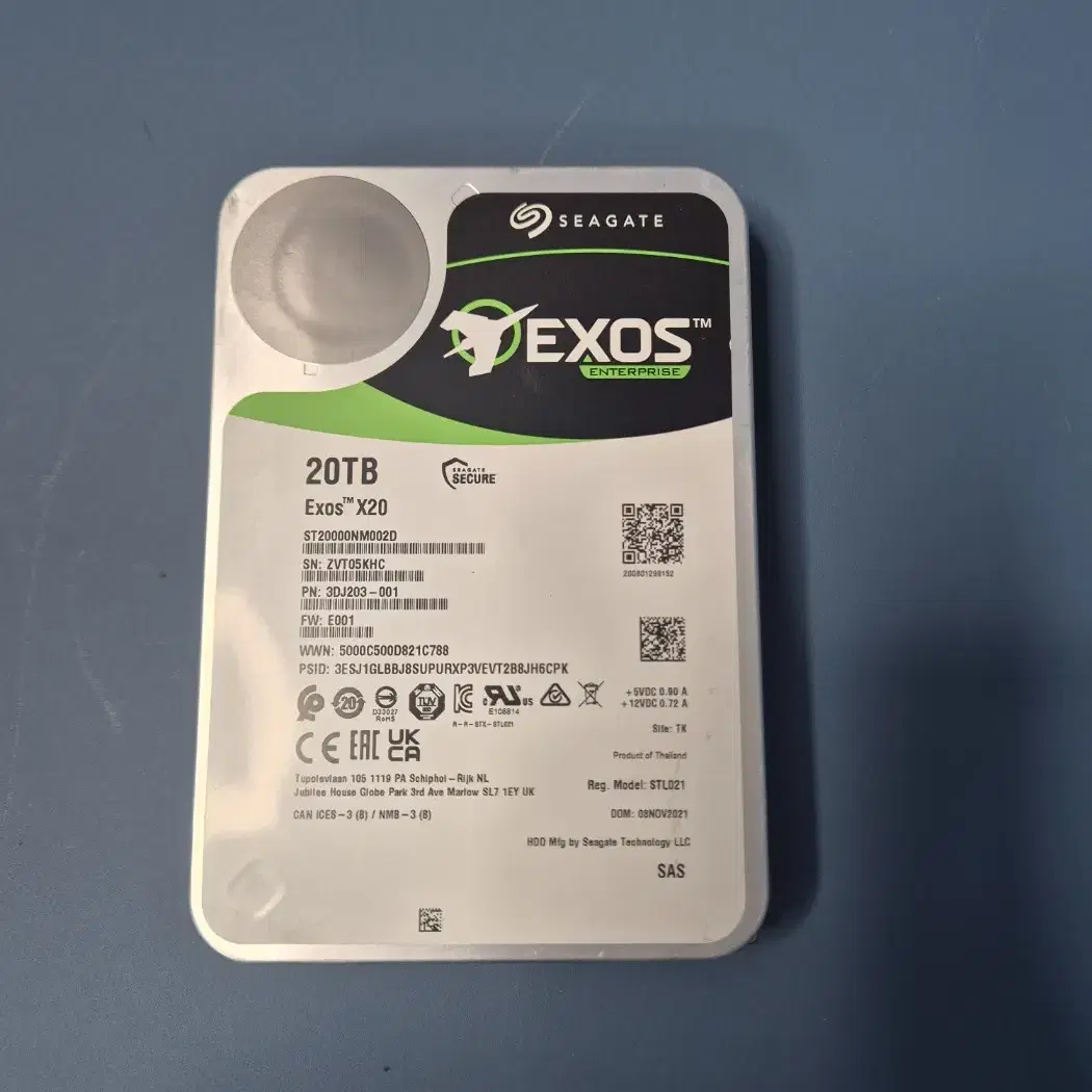 시게이트 EXOSx20 20TB HDD SAS 판매합니다.