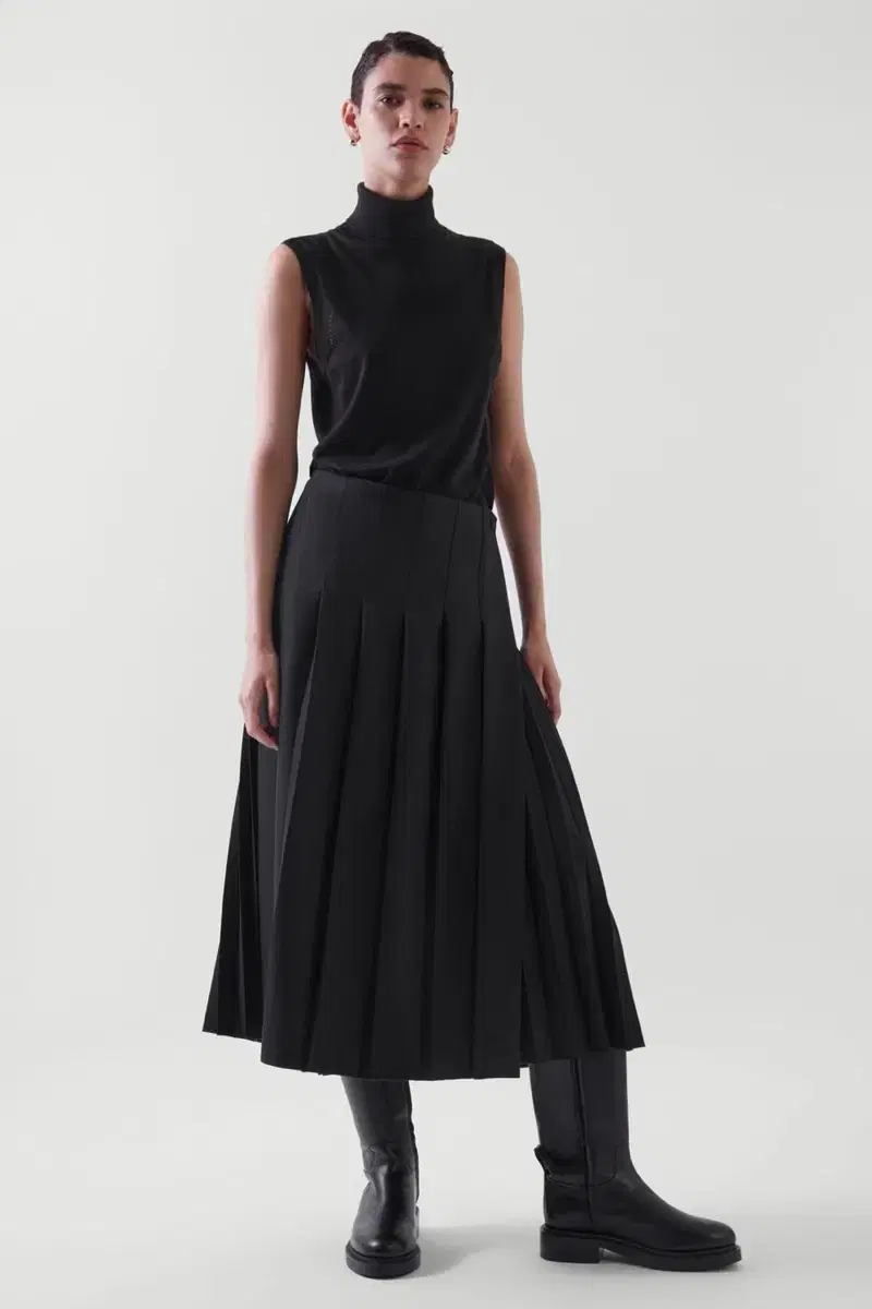 Cos Cos pleated wrap midi skirt