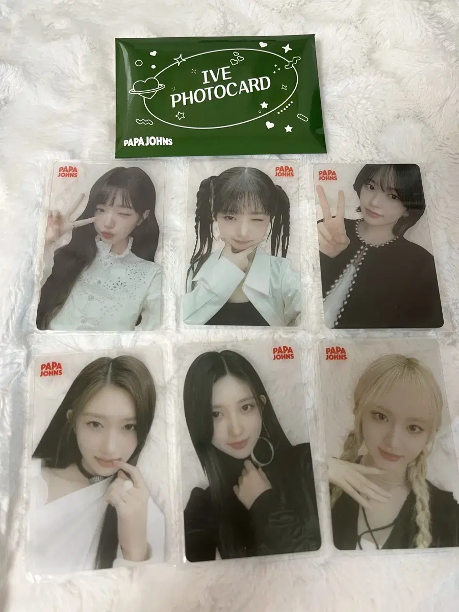 ive papa johns 5th photocard sealed bulk transparent photocard 1st2nd3rd4th