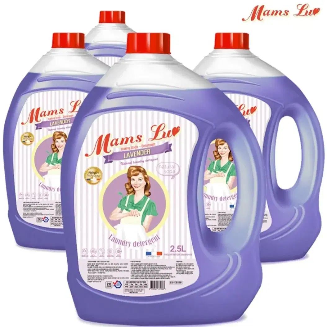 맘스럽딥크린액체세재2.5LX4개 총10L 라벤더향