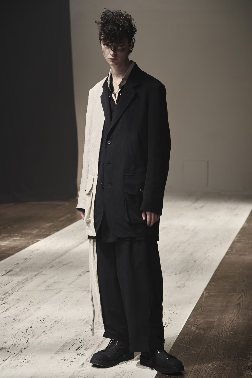 Yohji Yamamoto 22ss two-tone jacket