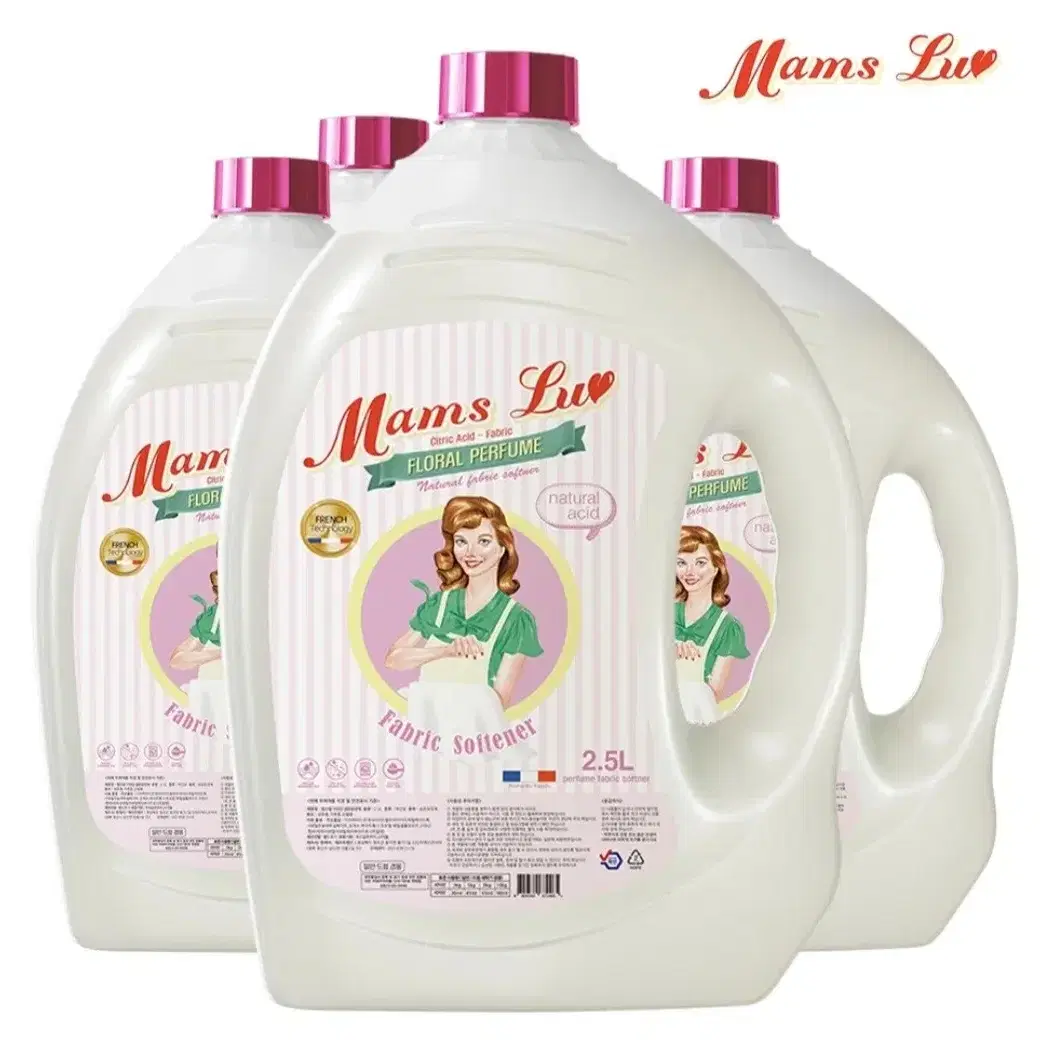 맘스럽구연산섬유유연제2.5LX4개 총10L