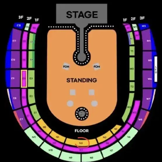 콜드플레이 지정석R석 N3구역 1열 연석 양도합니다