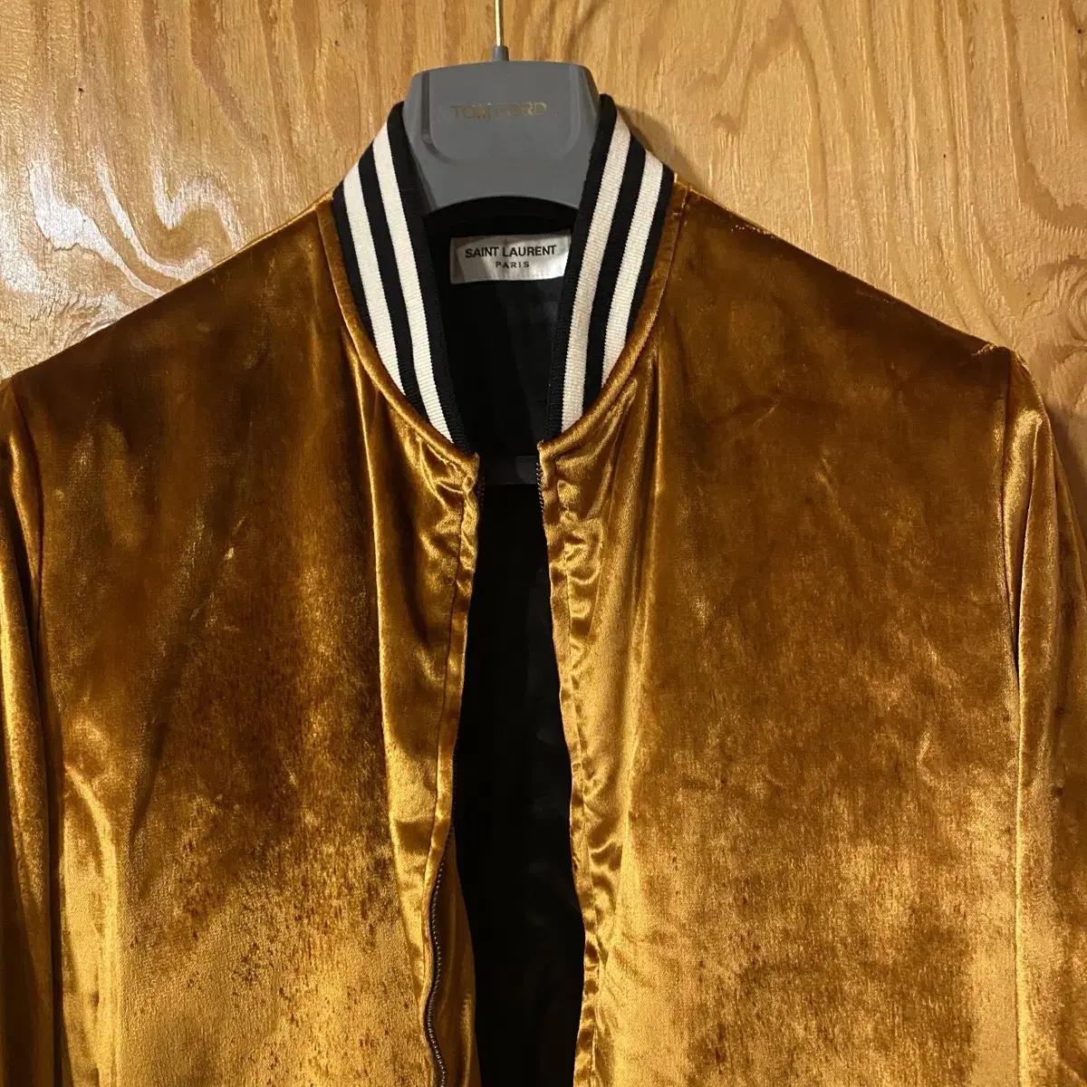 Saint Laurent Velvet Ribbed Bomber Jacket sell.