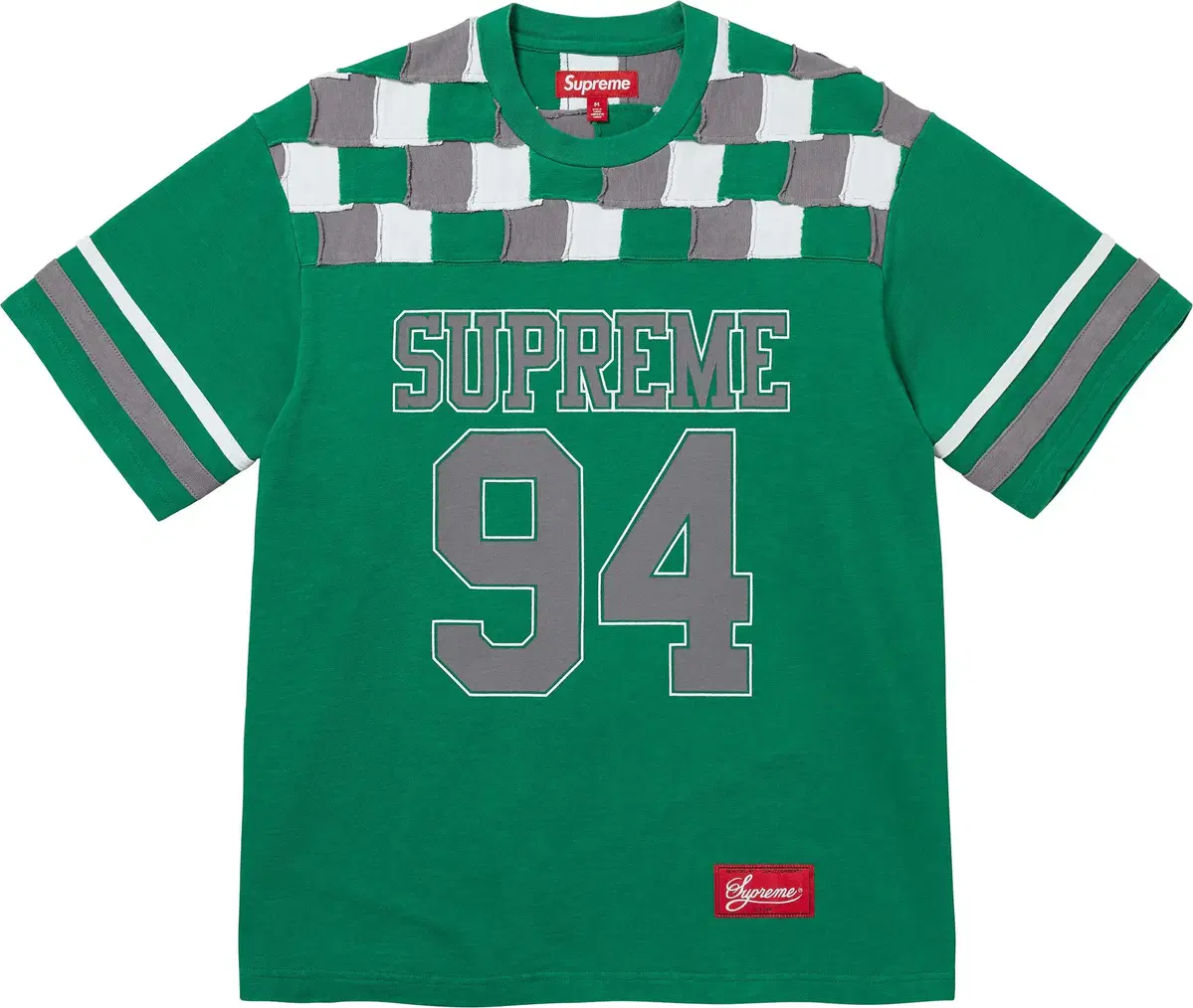 Genuine L Supreme Patchwork York Football Top Green 24FW Supreme Short Sleeve Large