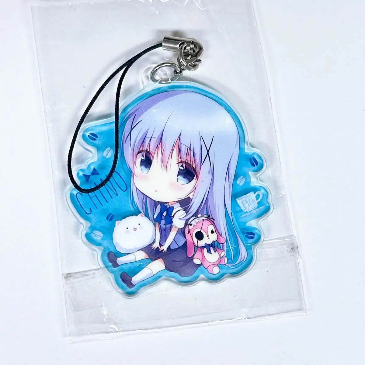 Chino acrylic keyring