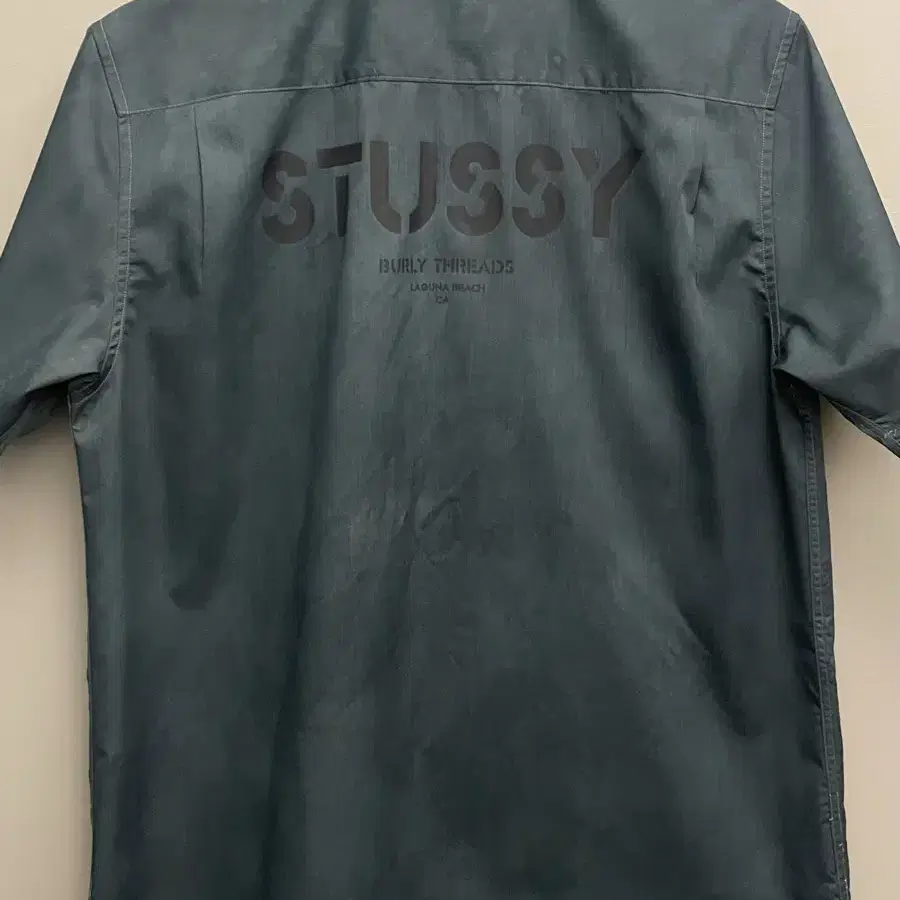 (L)Stussy 스투시 썬페이딩 타이다이 코튼 반팔 워크셔츠