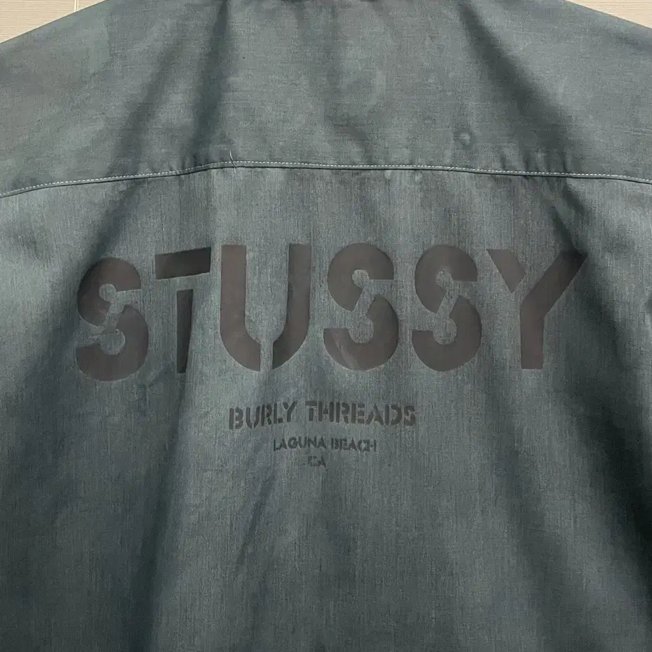 (L)Stussy 스투시 썬페이딩 타이다이 코튼 반팔 워크셔츠