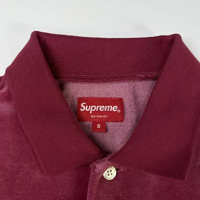 SUPREME 19FW Stripe Velour 슈프림 벨벳 벨루어 폴로